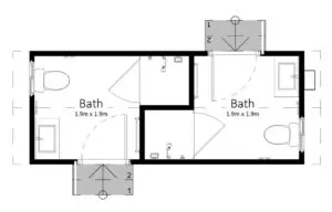 Double Amenities Floor Plan