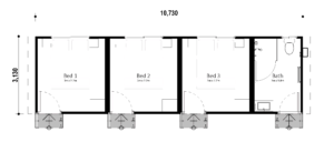 Fox Glove Workers Accommodation Floor Plan